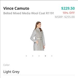 NWOT Vince Camuto Mixed Media Wool Coat Sz XL